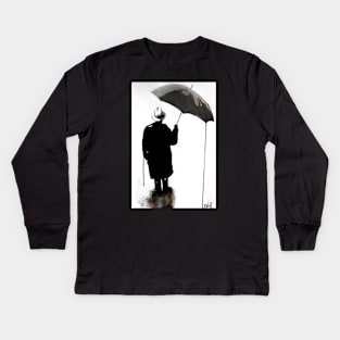 Umbrella man Kids Long Sleeve T-Shirt